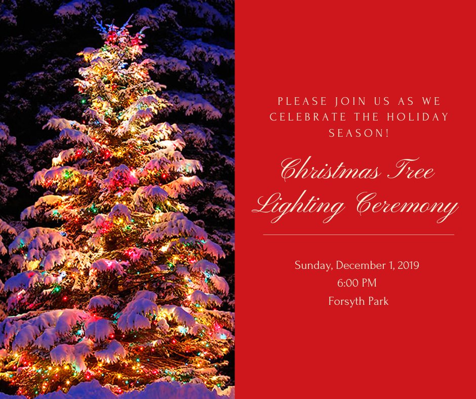 ForsythIL's tweet image. Please join the Village of Forsyth during the annual Christmas Tree Lighting Ceremony on Sunday, November First. See here for event details: facebook.com/events/4035359…