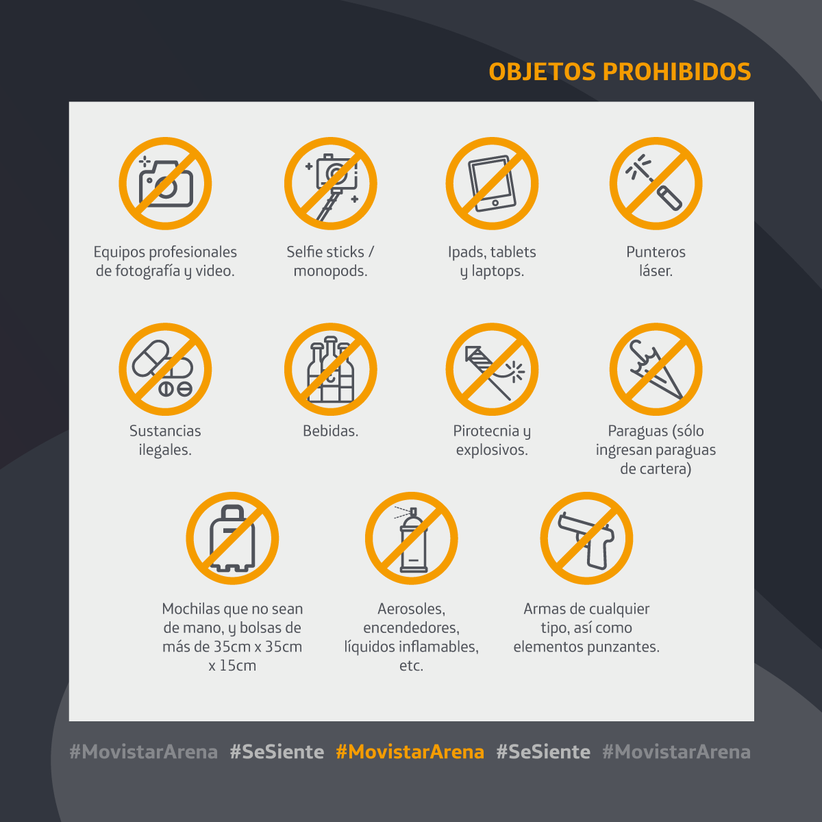 ¡Conocé los medios de transporte que te dejan en #MovistarArena, reserva tu estacionamiento anticipado con <a href="/werpi_ar/">Werpi</a> y revisá los objetos prohibidos!