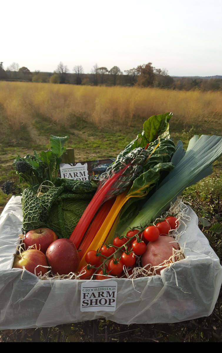 Our asparagus field has gone to fern next to our shop, a great backdrop to our local fresh fruit and vegetable  boxes. Come and order yours as a gift or for yourself! #buylocal #delicious #groombridge #tunbridgewells #langtongreen #fresh #seasonal