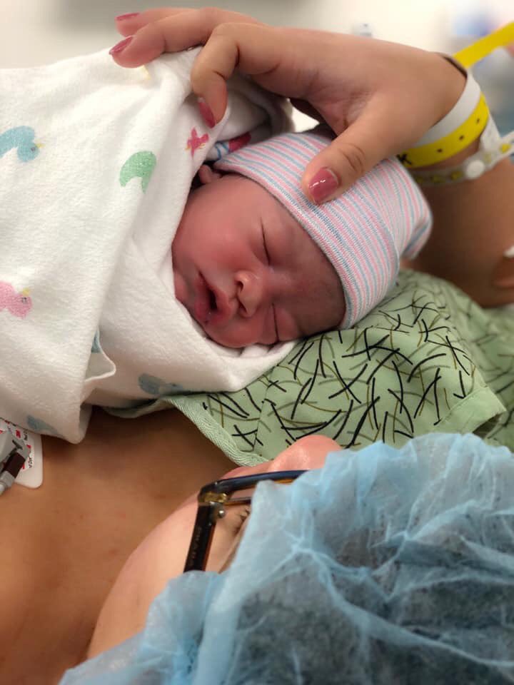 EJimenez86's tweet photo. We welcomed the newest member of our tribu this morning 👨‍👩‍👧‍👦

💖 Melanie Luzmar Jimenez 💖

She is perfect and already showered with love 💞 We are excited to get to know her and watch her grow 

AJ isn’t quite sure what to think yet, but he did point at her and say “baby” https://t.co/fKVgVGbYI9
