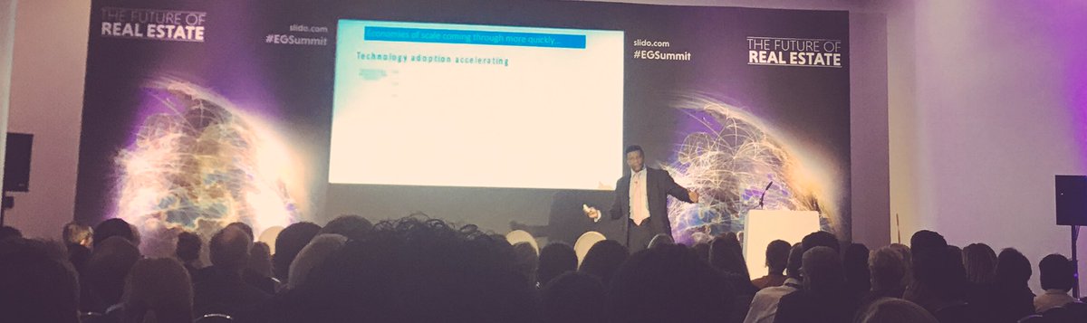 samanthamcclary's tweet photo. I’ll admit that I usually struggle to remain interested or engaged when people are talking about economics, but not when it’s Trevor Williams at our #futureofrealestate #egsummit. This guy is so engaging. And clearly smart. And a total dude. https://t.co/SLv4PQ1KhY