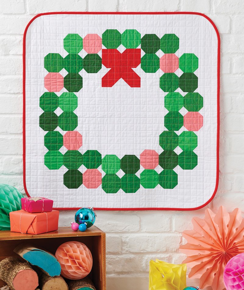 How do you deck your halls at Christmas? We’ll be showing off our sewing skills with Robin Gump’s stylish wreath mini quilt, only in issue 80