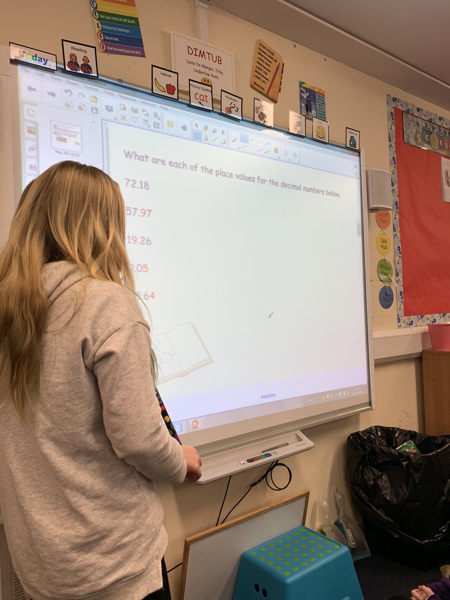 MrsSwanBX's tweet photo. We enjoyed βbeing the teacherβ today to revise how to read and write decimal numbers today #BPSNumeracy #BPSPupilLedLearning https://t.co/kLZqLrFUqm