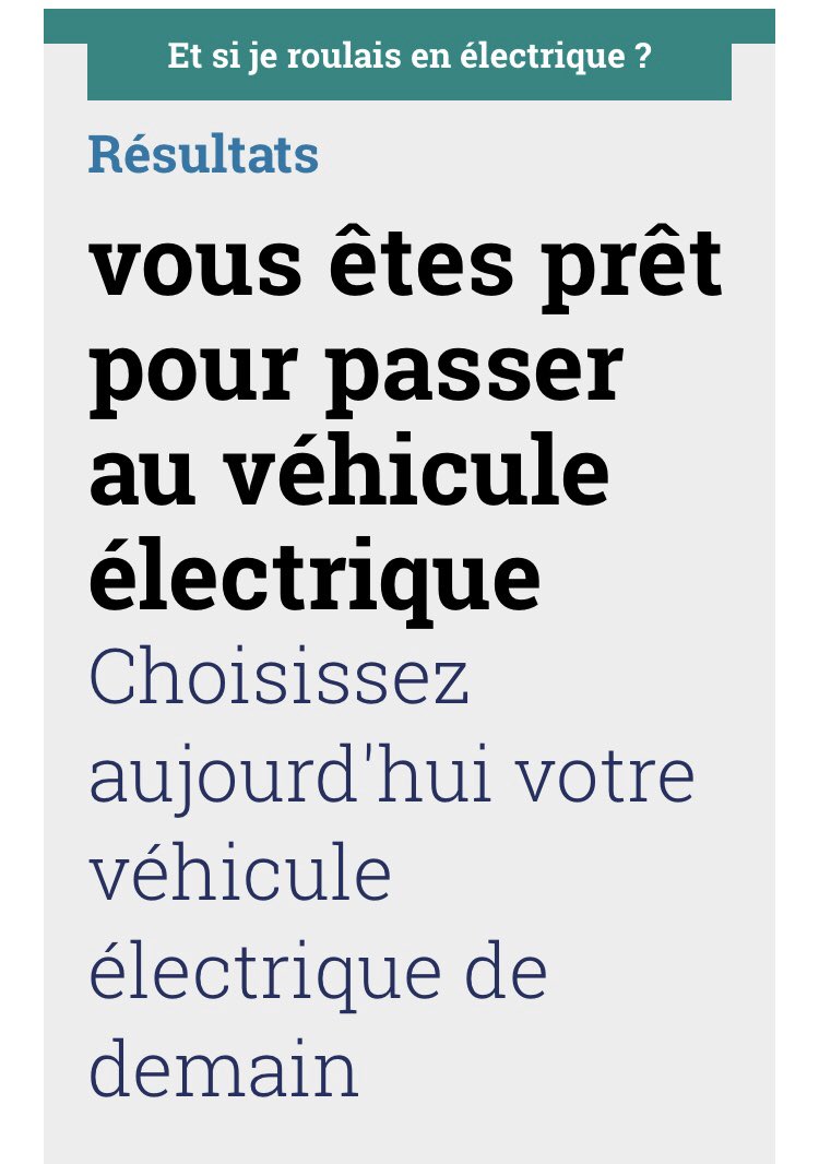 Le véhicule électrique est-il fait pour moi ? ✅
Un bel outil pédagogique développé par <a href="/AvereFrance/">Avere-France ⚡️</a> et @Min_Ecologie 
 je-roule-en-electrique.fr/le-vehicule-el…