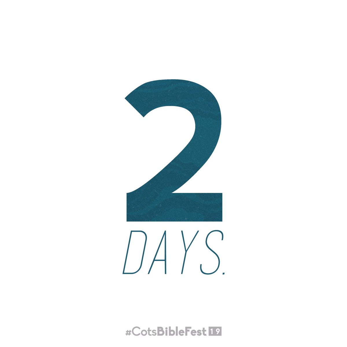 Two days until the first Cotswold Bible Festival!

Adult tickets available on the door. Let us know if you’re planning on turning up!

23rd Nov | Cheltenham Ladies’ College
#cotsbiblefest19