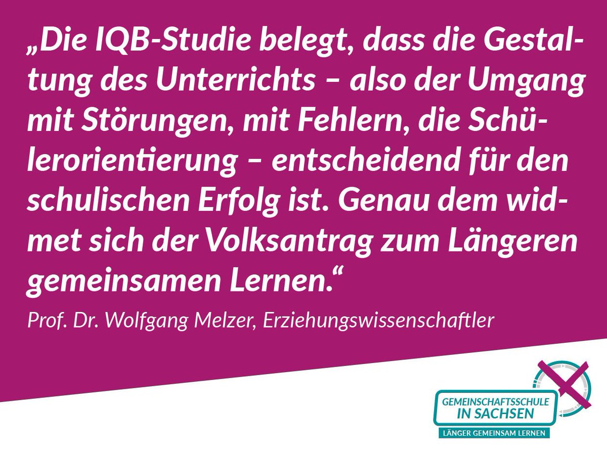 Unsere Statements zur Diskussion rund um die #Gemeinschaftsschule in #Sachsen.
