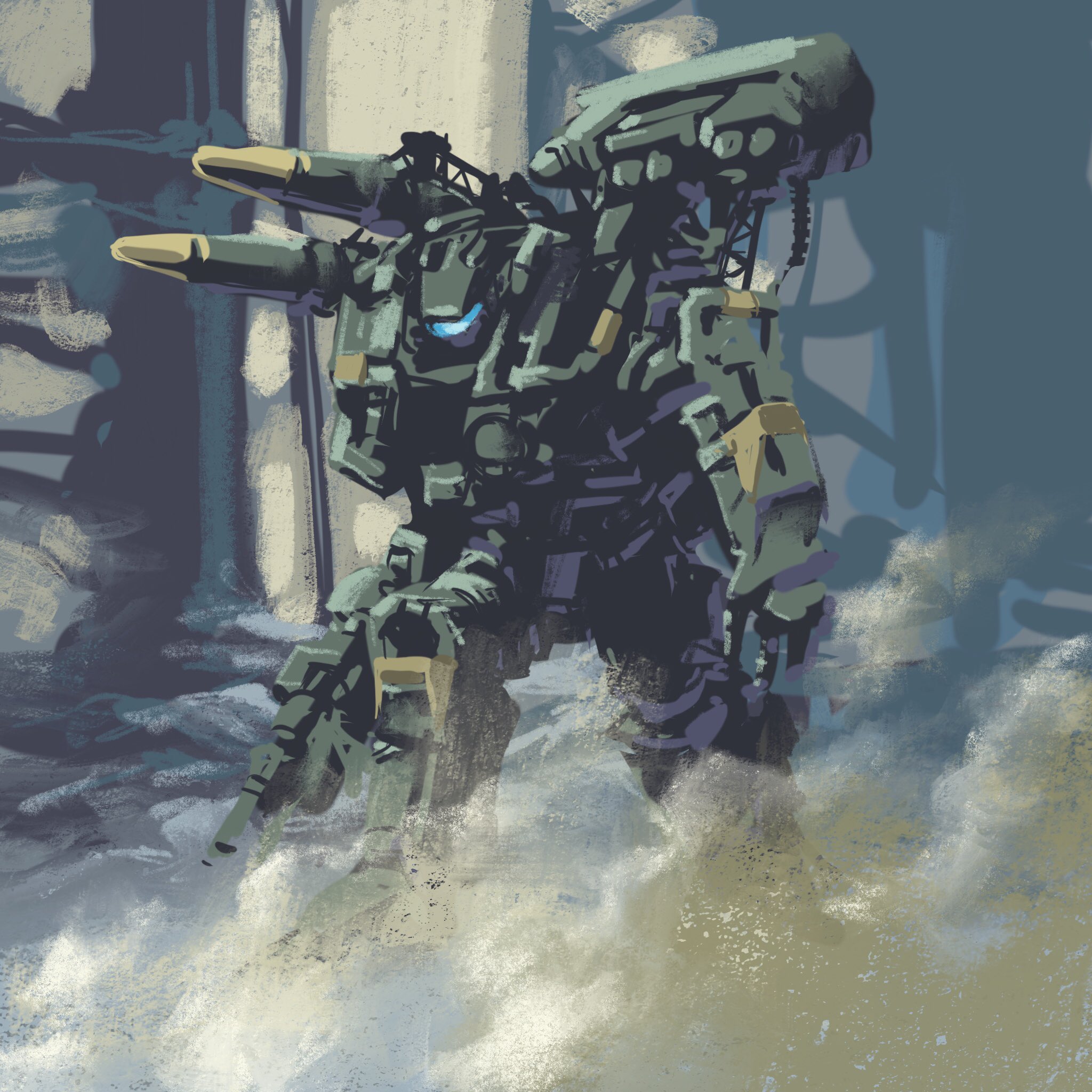 夢野れい Sf Creator パワードスーツのデザインって 人体に装甲を着せていく描き方だと全然カッコよくならないんですよ 戦車のディテールを人型にまとめた方がいいかな T Co Zemnydkjaj Twitter