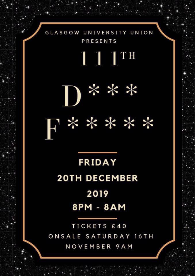 D*** F***** flash ticket sale Tomorrow at 1pm, 2 tickets per person, bring £40 cash for each ticket. Sale will be in dining room and begin 1pm sharp. This is your last chance to buy a ticket - you know you want to.