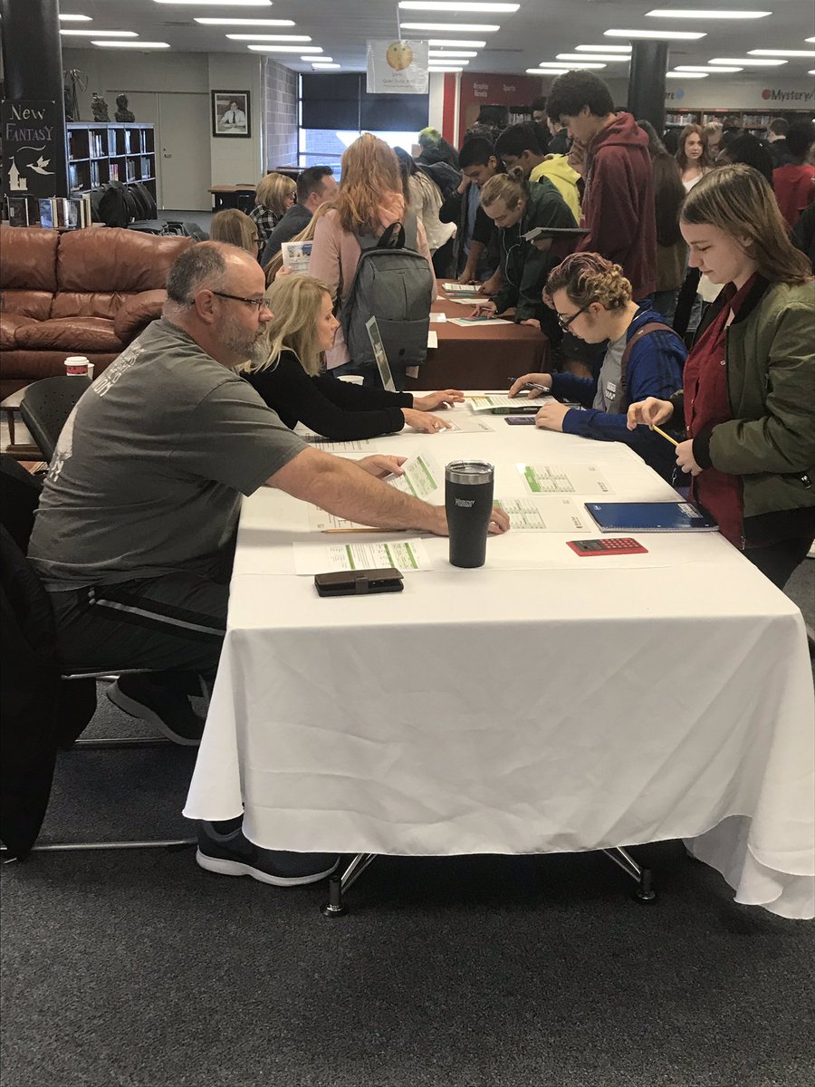 just_OL_coach's tweet photo. Amazing “Reality of Money” event today at Stratford...kids learning how expensive life can be...shout out to @syllestedavis and Tommy Newell for coming on short notice...Special thanks to my much better half for helping...#adulting #knightlearning https://t.co/noRqh8shHu
