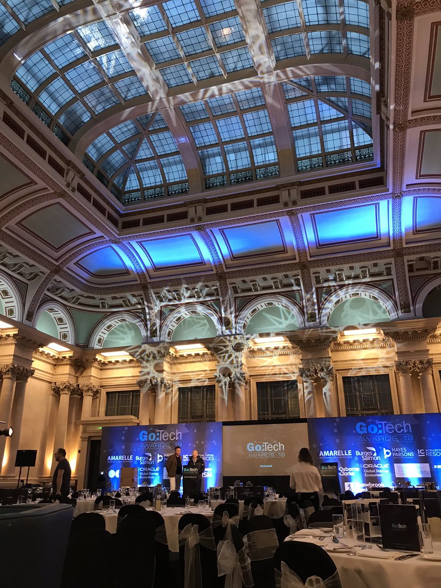 samclark009's tweet image. Set up well underway for #Gotech19 look forward to welcoming everyone tonight @BLeaderNews @ShawbrookBank @Amarelle_Ltd @Hayesparsons @OsborneClarkeUK @icresourcesteam @RSMUK @recruitmentpartnership @Sounds_Comm @BurgesSalmon