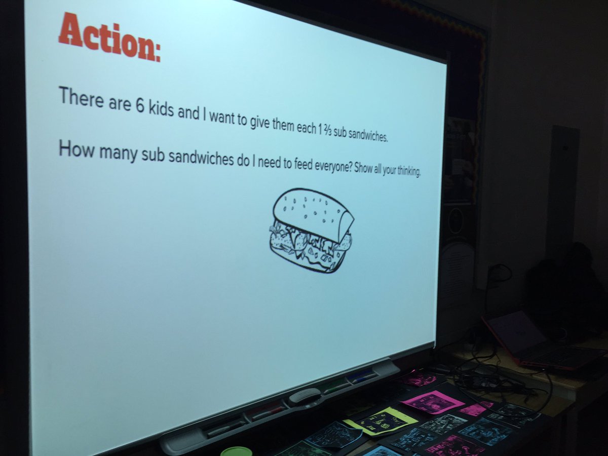 BrechinBobcats's tweet photo. The sandwich problem was a collaborative experience full of math talk and fraction work. #m2lrn #inbetweenwork #scdsbmath https://t.co/CtO3YR1W0F