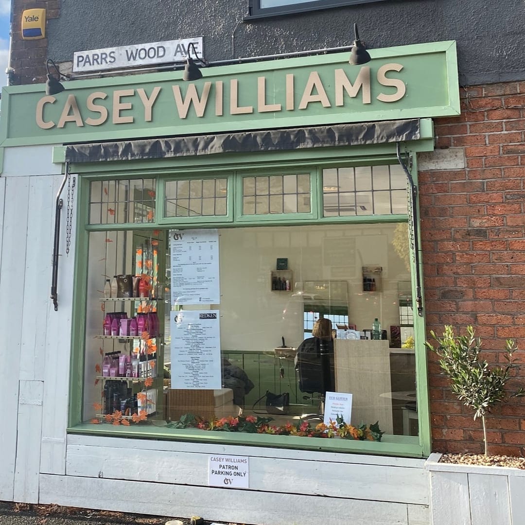 SignsRW's tweet image. New #signage looking ✨✨ for hairdressers Casey Williams Studio in East #Didsbury.
We supplied metallic flat cut letters &amp;amp; numbers mounted on stand off locators to the salon shop front and side 👍
#localsignmakers #newsignage