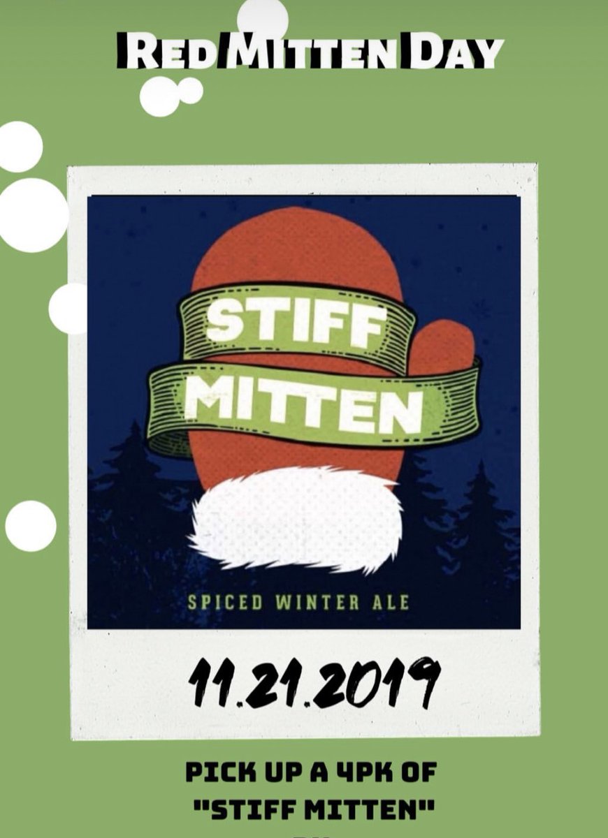 WoodcockBrewery's tweet photo. Today is #RedMitten day at @ConsumersBeer - 4pks of Stiff Mitten now avail. Get some for your upcoming holiday feast. https://t.co/if6a6i9H8d