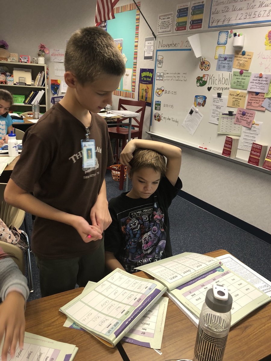 Mrs. Minix’s Teacher of the Day helping out in ELA! <a href="/minixfalcons/">Brenda Minix</a>