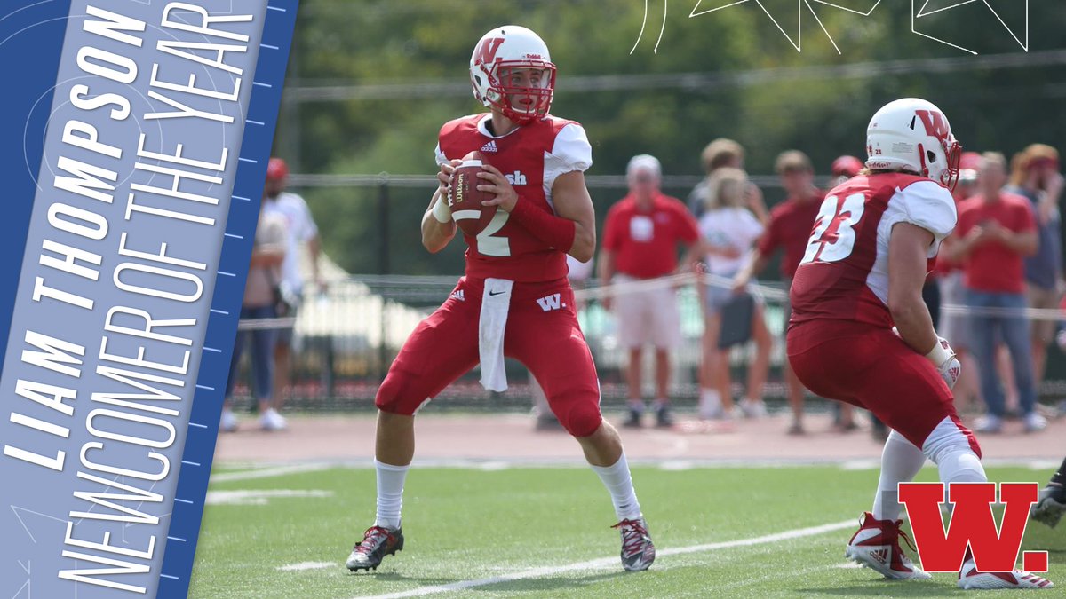The NCAC Football Newcomer of the Year is <a href="/WabashFB/">Wabash College Football</a> freshman quarterback Liam Thompson! #NCACPride