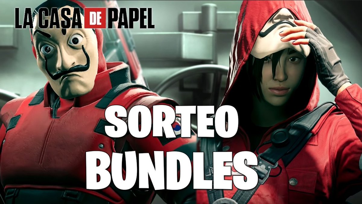 ¡NUEVO SORTEO! 

Bundle Vigil e Hibana de 🏦La Casa de Papel🏦

Requisitos:

🔃RT a este Tweet
 🚶‍♂️🚶‍♀️Sígueme⏩ @CarameloYoutube

Duración: 14 días

 Un ❤️ y más información en el enlace ⬇️

🎁 gleam.io/lojPE/sorteo-d…