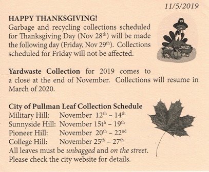 Our monthly mail inserts, full of good information. Check them out.