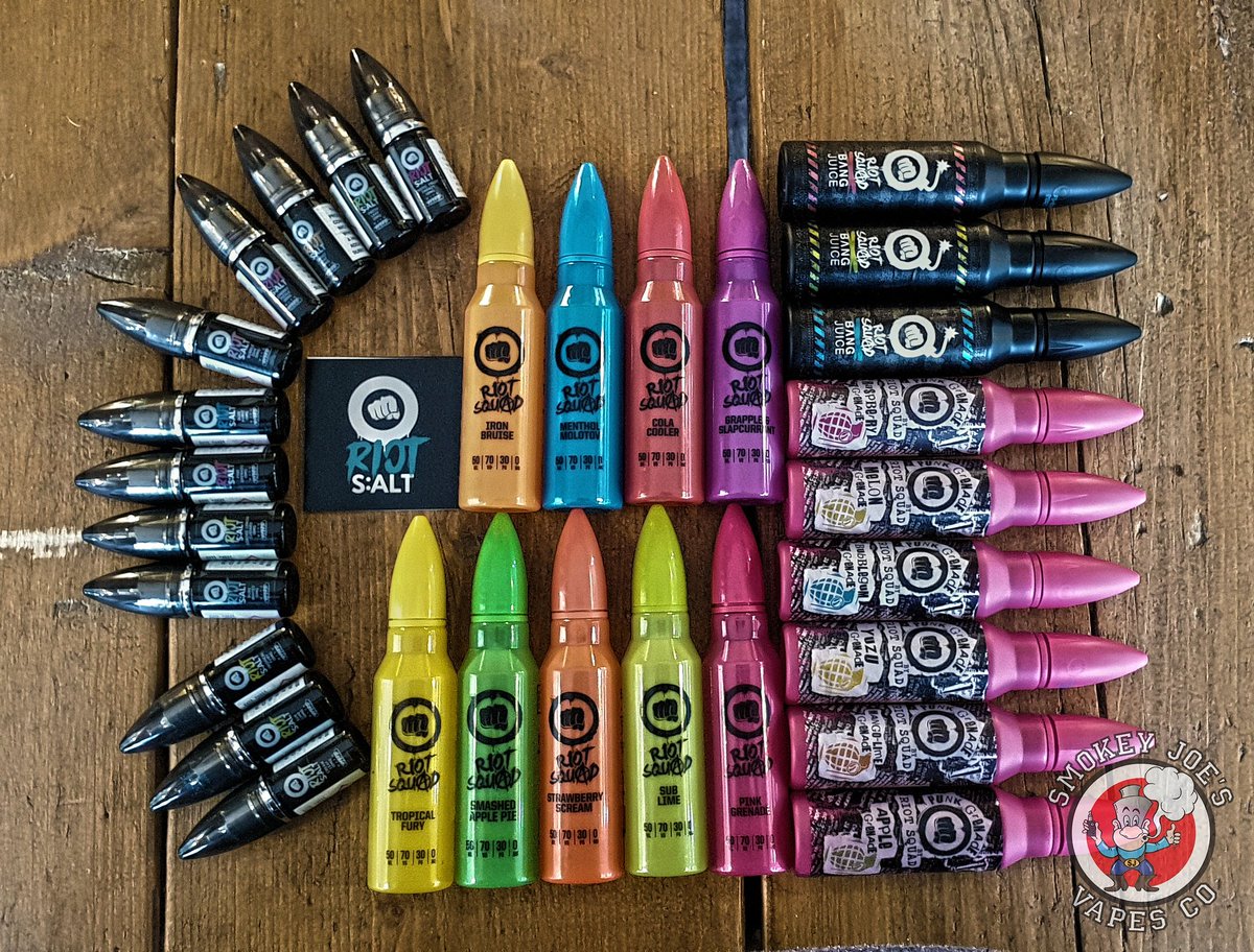 smokeyjoesvapes's tweet photo. Get locked and loaded with your favourite Riot Squad flavour! All stocked up and ready to go!! 

https://t.co/H0zQUDwOYu

#miltonkeynes #riotsquad #vape #vapelife #vapenation #vapefam #vapeon #vapecommunity #vapers #vapestagram #vapelyfe #instavape https://t.co/RbcrfQw4Us