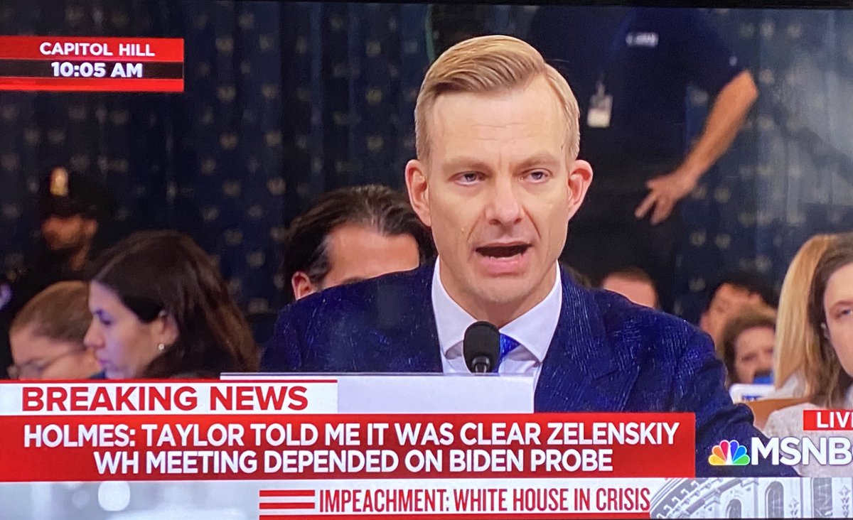 Absolutely incredible & damning testimony by Dr. Hill & David Holmes!There is NO running from or denying how guilty this clearly shows that Trump, Guiliani, Mulvaney, Barr & others are in extorting Ukraine for political favors. I am fearful for their safety.#TrumpExtortionist