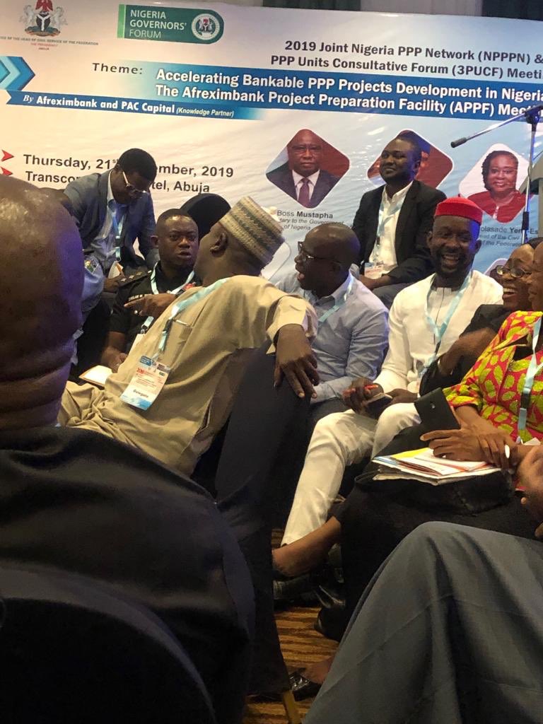 Hon_MSadiq's tweet photo. Attended a meeting, The  2019 Joint Nigeria PPP Network (NPPPN) &amp; PPP Units Conservative Forum (3PUCF) meeting, sponsored by the NGF.
It was about Accelerating Bankable PPP Projects Development in Nigeria- The Afreximbank Project Preparation Facility (APPF). [1/2] https://t.co/n21KrLUZDd