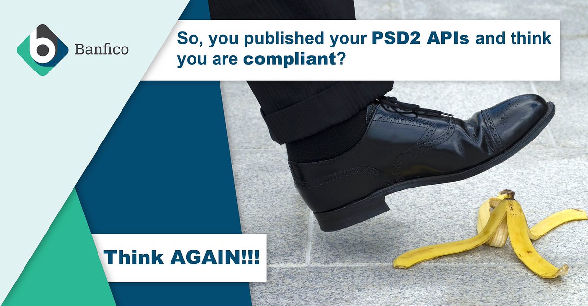 banfico's tweet photo. You need more than #APIs for #PSD2 compliance! Click to learn what you're missing https://t.co/wW09vJEE2o #OpenBanking #eIDAS #RegTech #PRETA #TPPs #FinTech #FinTechUK #PSD2compliance #digitalcertificates #ScreenScrapping #Banking #DigitalBanking #FintechAPIs #Level39 https://t.co/0IoFqqtPAz
