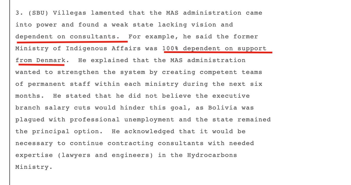 Before Morales, apparently a lot of western people became rich "consulting" with the Government.  https://wikileaks.com/plusd/cables/06LAPAZ406_a.html