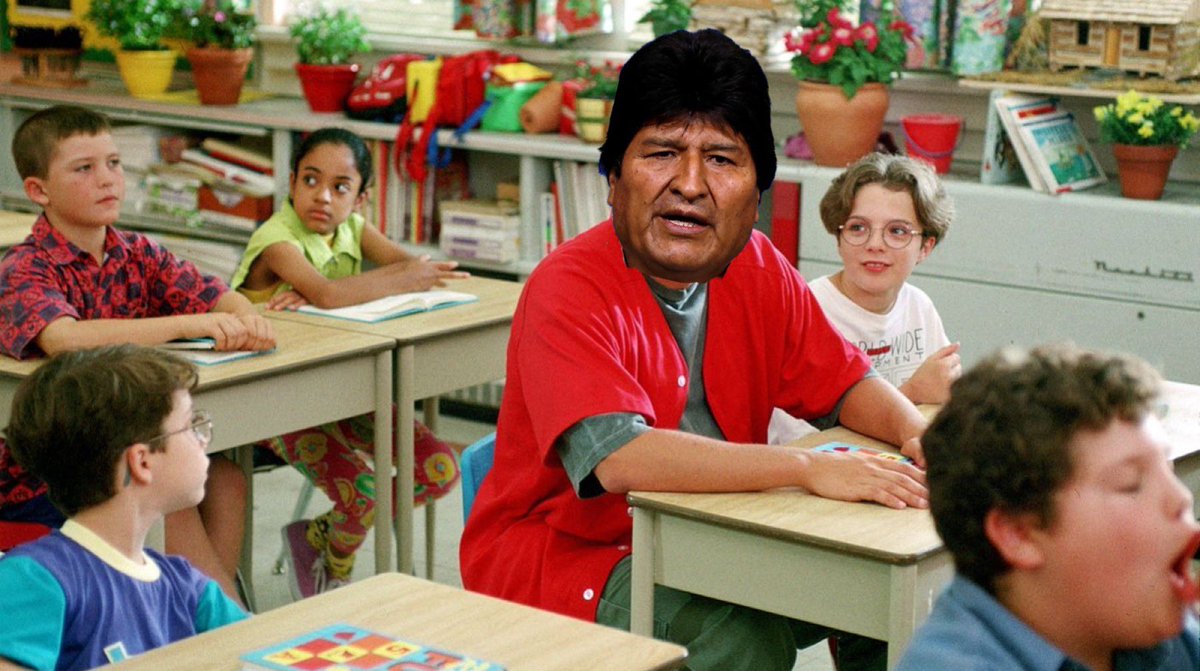 soycambanga's tweet photo. #EvoMorales cuando su profe lo hacía escuchar #LamentoBoliviano en la escuela https://t.co/xYHKGI1Cgc
