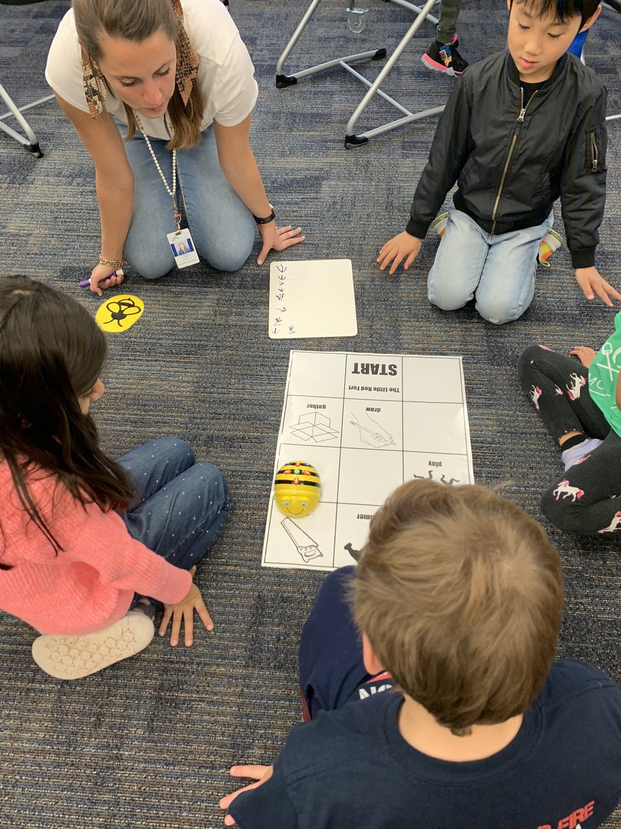jjhlibrarian's tweet photo. Check out these 1st grade coders!! Sequencing the events of #littleredfort by @BrendaMaier with #beebots @TTS_Int @BorchardtElem @FISD_Libraries #friscofutureready #borchardtexpertlearners https://t.co/HuCd2JMysM