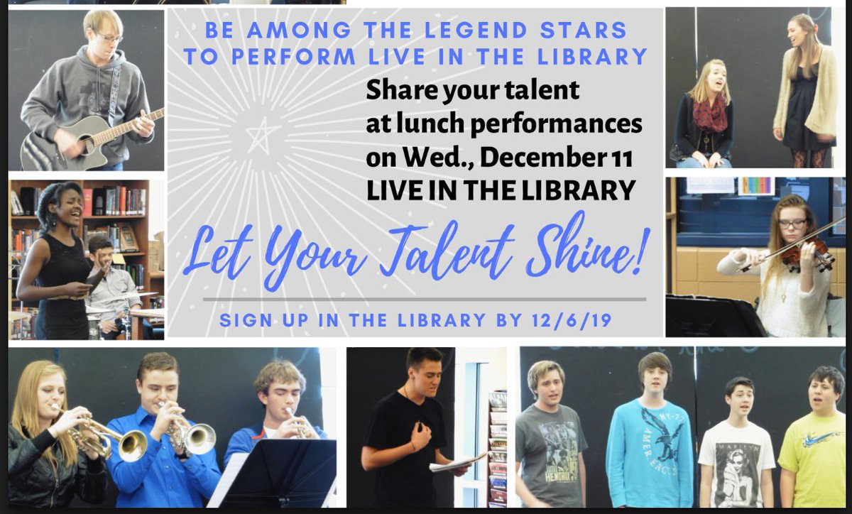 Sign up for Live in the Library! See Ms. Denman!