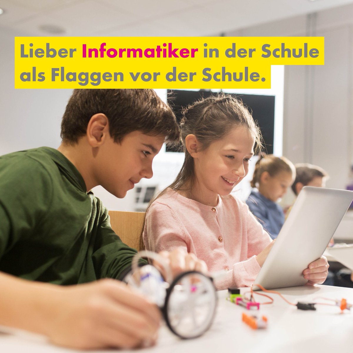 th_sattelberger's tweet photo. @CDU-Forderung nach #Flagge an jeder #Schule ist reine #Symbolpolitik. Wichtig ist, was #inderSchule passiert! Deshalb setzen wir uns ein für #Digitalpakt 2.0, damit Schulen nicht nur Hardware bekommen, sondern auch Software und Fachpersonal für Digitalisierung #besteBildung https://t.co/Gg6VV4RnDx