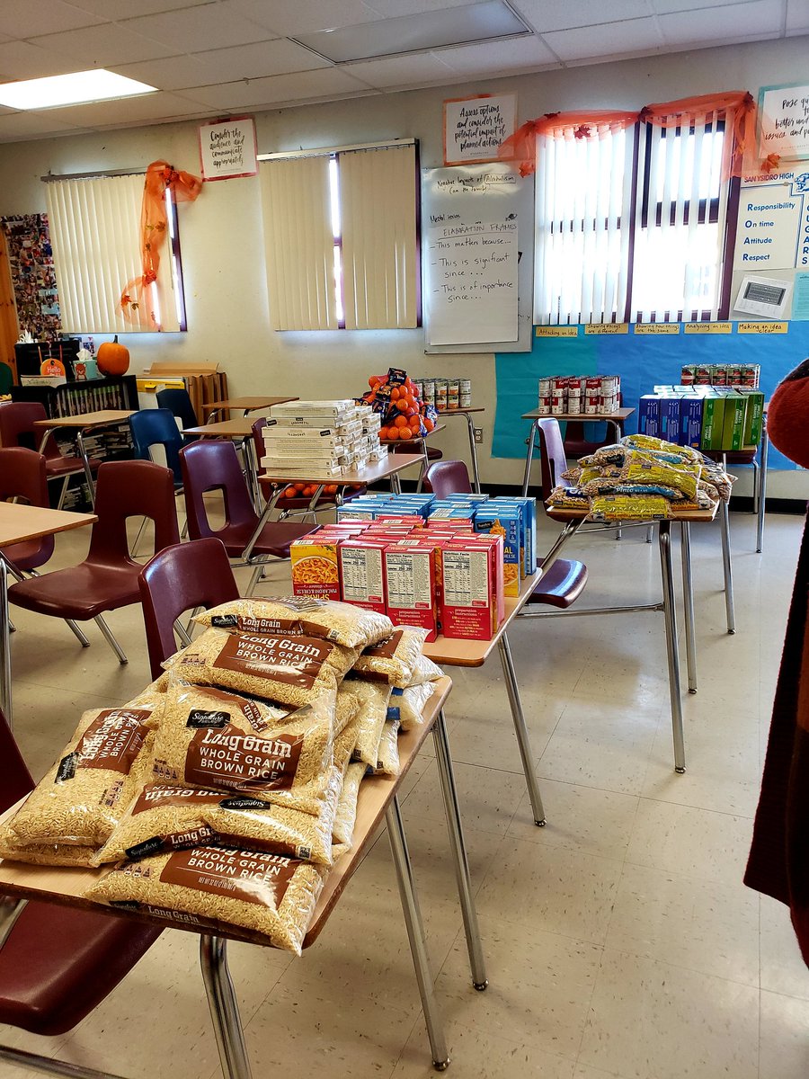 #SYH #ELA department #Thanksgiving breakfast and Thanksgiving grocery bag prep for our students.  #SUHSD #SchoolCulture