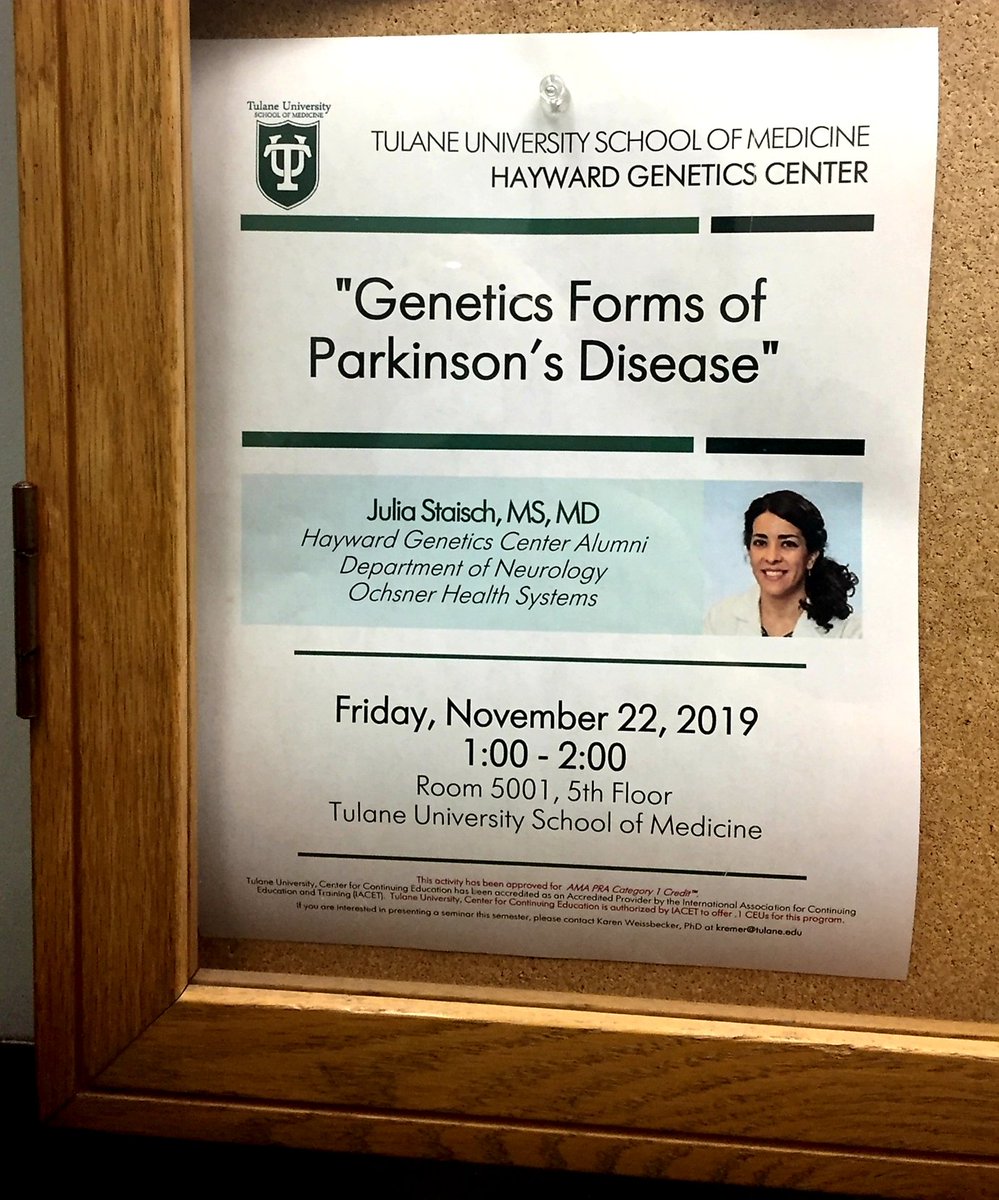 Come see me talk about genetics in PD and why its driving research to the next level!
#Genetics 
#Parkinsons