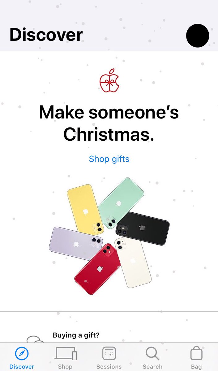 iGotTech_'s tweet photo. If you search for “Let it snow” in the Apple Store app it starts a app wide showing effect! #eastereggs #christmas #applestore #applestoreapp https://t.co/rLvZiX759B