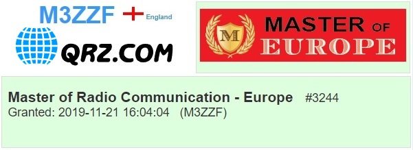 ukradiom3zzf's tweet photo. Received another #hamradio #hamr #amateurradio #award from #QRZcom today , who else picked up this award.
#HappyDxer #M3ZZF #MasterofCommunication #Europe 
See my #website at https://t.co/XZkelwnzuo for all my ham radio adventures. https://t.co/8gplnTp7tb