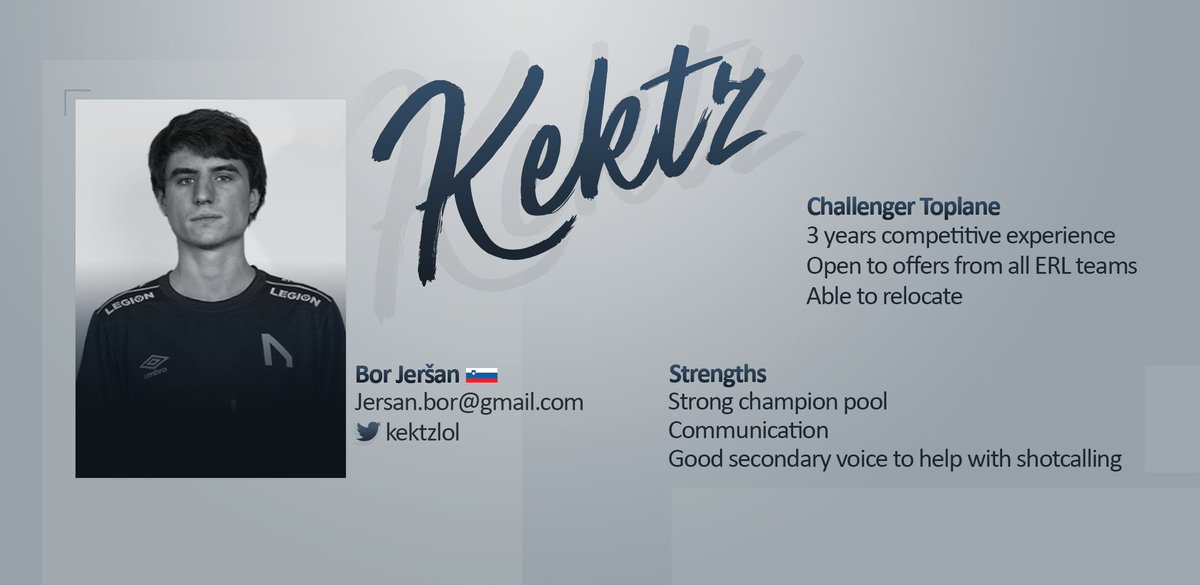 Bor Jeršan (@kektzlol) on Twitter photo Still contracted to <a href="/Nordavindgg/">Nordavind DNB</a> but am allowed to explore options for next season.
Dms are open, retweets are appreciated :D. Still contracted to <a href="/Nordavindgg/">Nordavind DNB</a> but am allowed to explore options for next season.
Dms are open, retweets are appreciated :D.