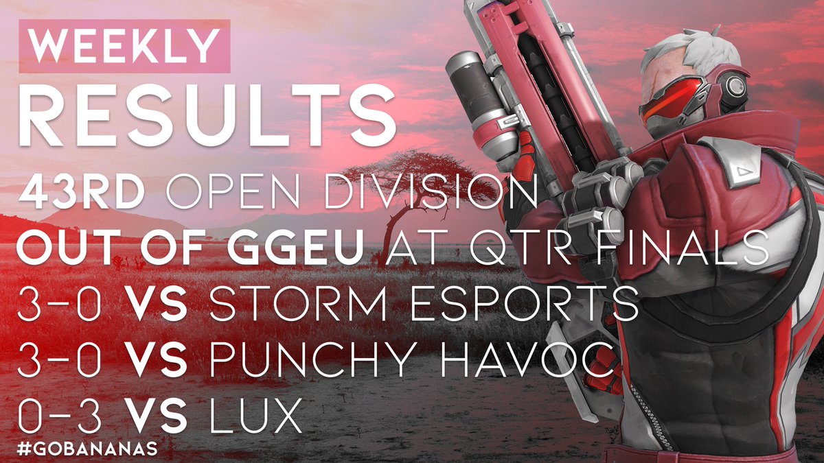 We did some things, here are our results 👀 

15/11- Loss to LUX (3-0)
15/11 - 43rd Final standing for OD and fell out of GGEU during the quarterfinals
16/11 - VICTORY against Storm Esports (3-0) 
17/11 - VICTORY against Punchy Havoc

Biggest dubs this side of the savannah 👀