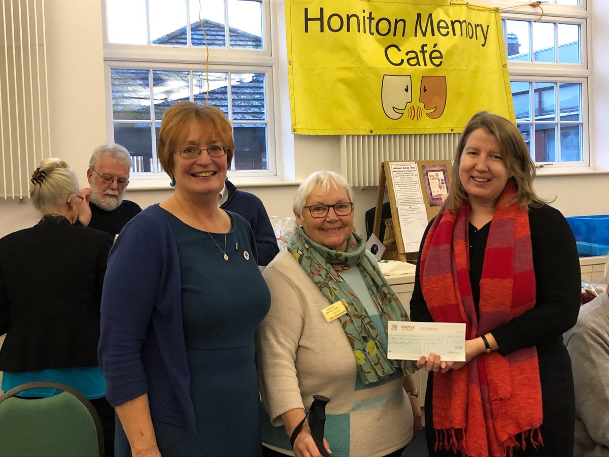 joanyrr's tweet photo. Today, I presented on behalf of @EverysSolicitor the cheque for the money we raised at our pop up #charity shop event earlier in the year to @HonitonDAA at the warm and welcoming #honiton #memory #cafe
.
.
.
Lovely cake too! https://t.co/8H4htLUrxd