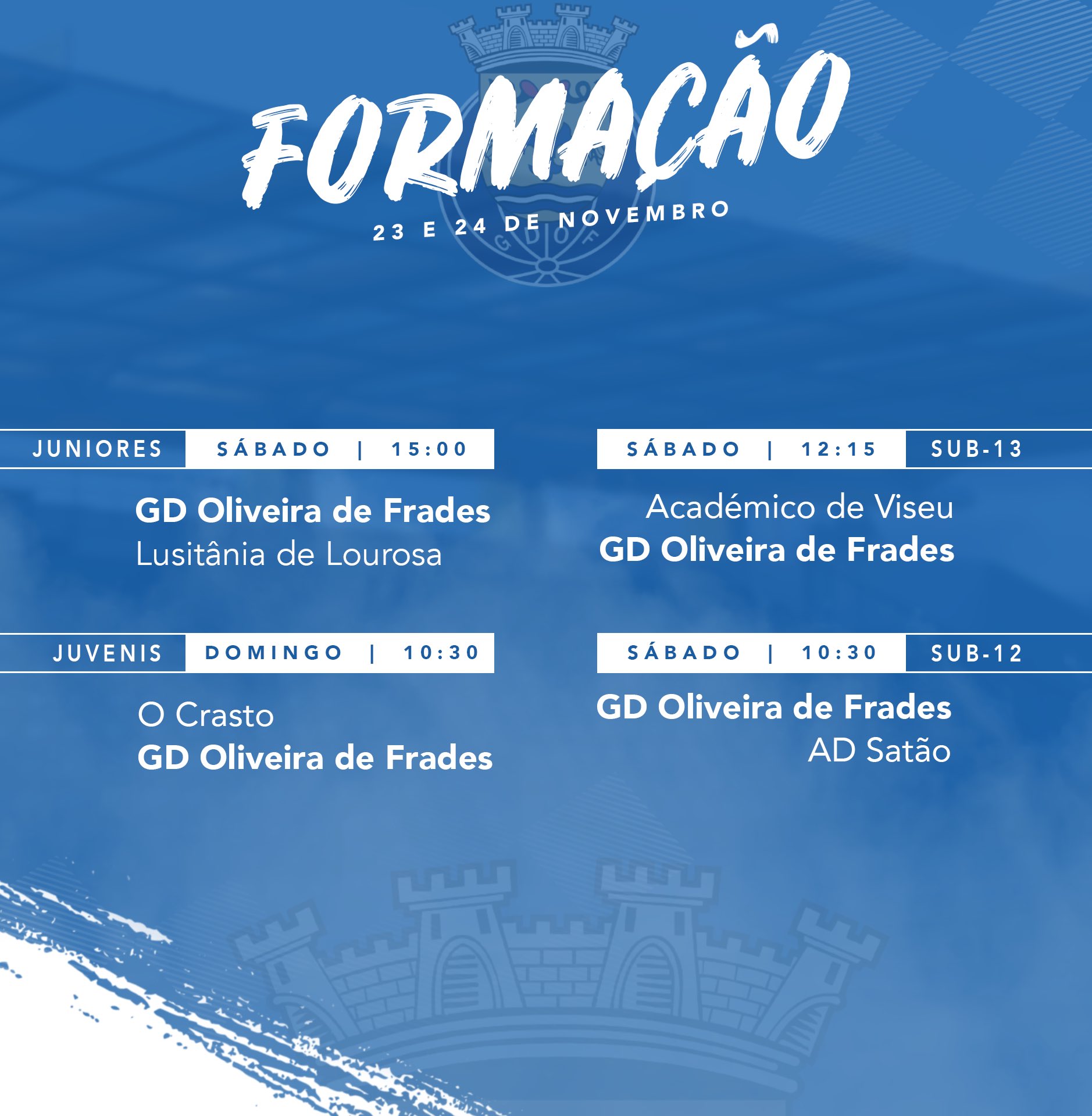 Grupo Desportivo de Oliveira de Frades - Hoje é dia de jogo, é dia