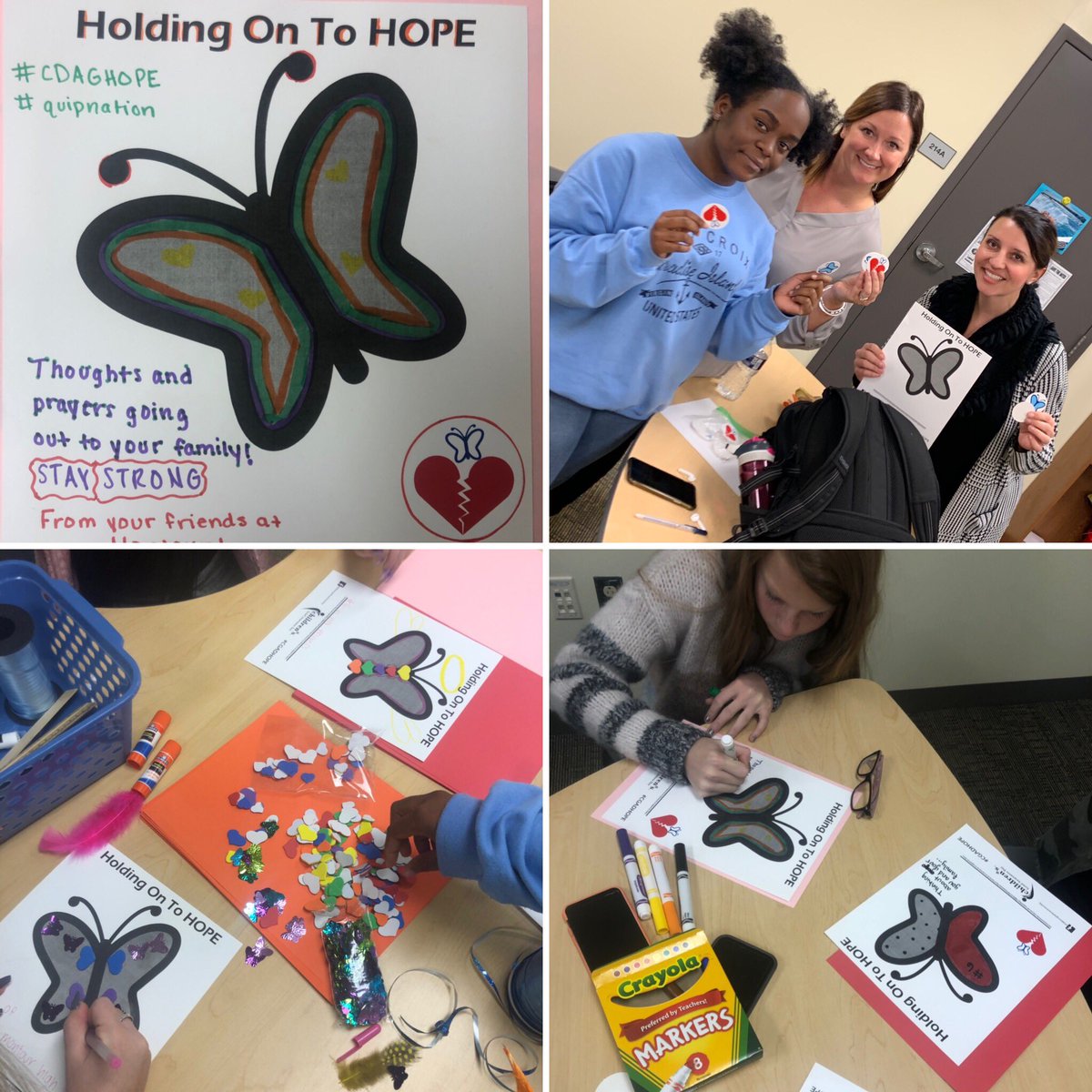 On National Children’s Grief Awareness Day our <a href="/hilltopspartan/">Montour High School</a> students are sending support to the Aliquippa High School Community. Thinking of Vaughn Morris as he grieves the loss of his mother and the family and friends of Naveah Hughes. #CGADHOPE #QuipNation #6Strong