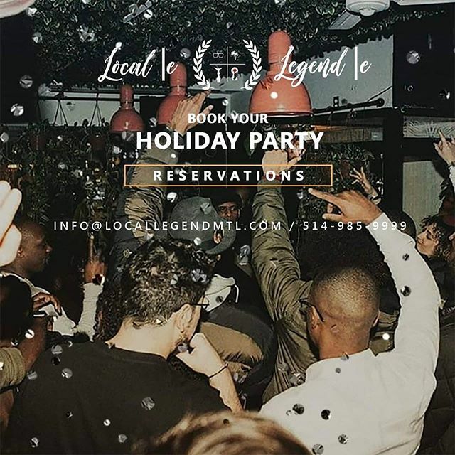Happy Holidays 🎄
•••••
#Repost @locallegendmtl
・・・
Don't get stuck with another boring staff party. ift.tt/34bxjpU