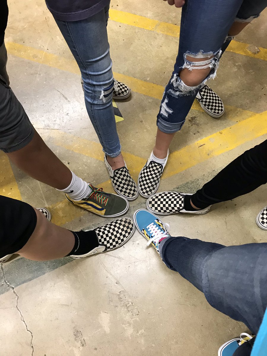 First 2 STEAM classes today.  Celebrating #VansCheckerboardDay  Kids are designing their own pair of Vans today.  Lots of creativity!!  Stay tuned.  More to come!!!😜