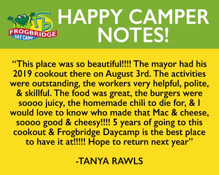The #reviews are in! Check out what people are saying about us on #Google and #Yelp! We’ve got a lot to be proud of here at #Frogbridge, especially our certified educators who run our amazing programs! But...our happy #campers are at the top of that list!