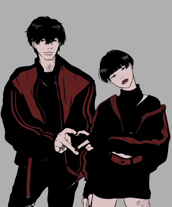 「heart hands duo」 illustration images(Oldest)