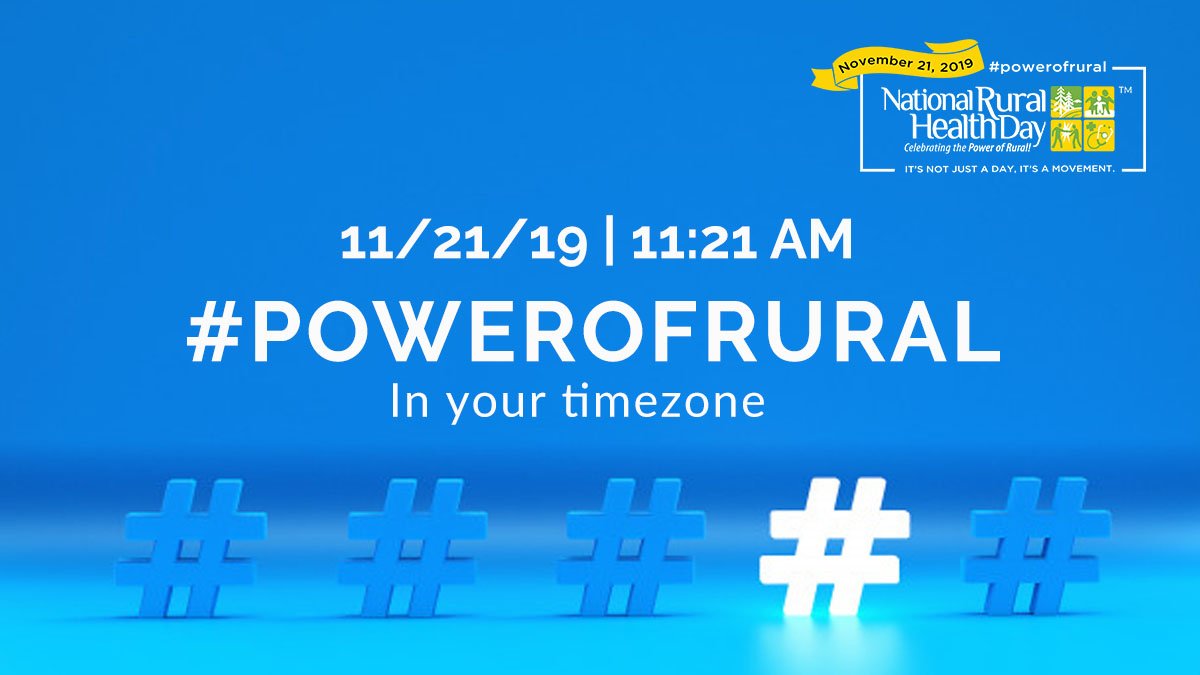 #PowerofRural Doing our part to make the most of this day of recognition and the movement to call more attention to the unique challenges and opportunities in #rural health.