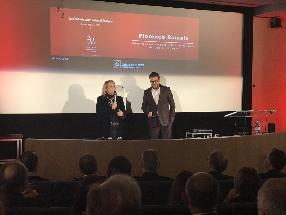 FNCE's tweet photo. #Coups2Coeur @Caisse_Epargne | ouverture de la cérémonie par @fraineix : « L’édition 2019 a été une réussite avec plus de 10 000 votes. Je remercie tous les votants, les Caisses d’Epargne qui ont présenté de très beaux projets et je suis très heureuse d’accueillir les lauréats. » https://t.co/etroZQhKX7