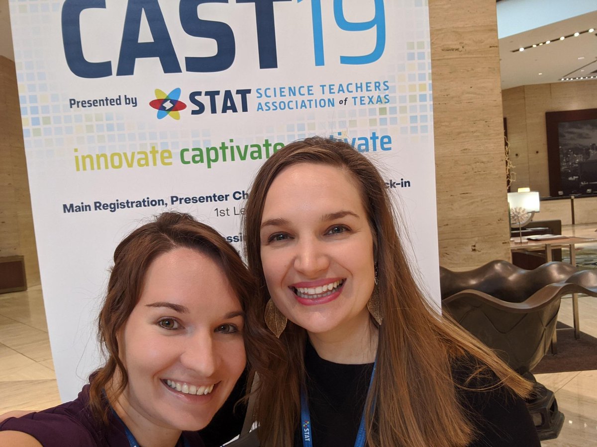 AmoebaSisters's tweet photo. So excited to be at #STATCAST!
Getting ready now for our session at noon in Wedgewood! 🎉 #stat19 https://t.co/vtA66RkJeS