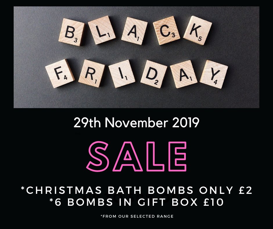 Get Ready .........

#blackfriday #sale #deals #shoplocal #lovelocal #christmasshopping #bathbombs #shopdeal #shopkent #dealkent #handmade #bonnebombe #6for10pounds #greatdeal