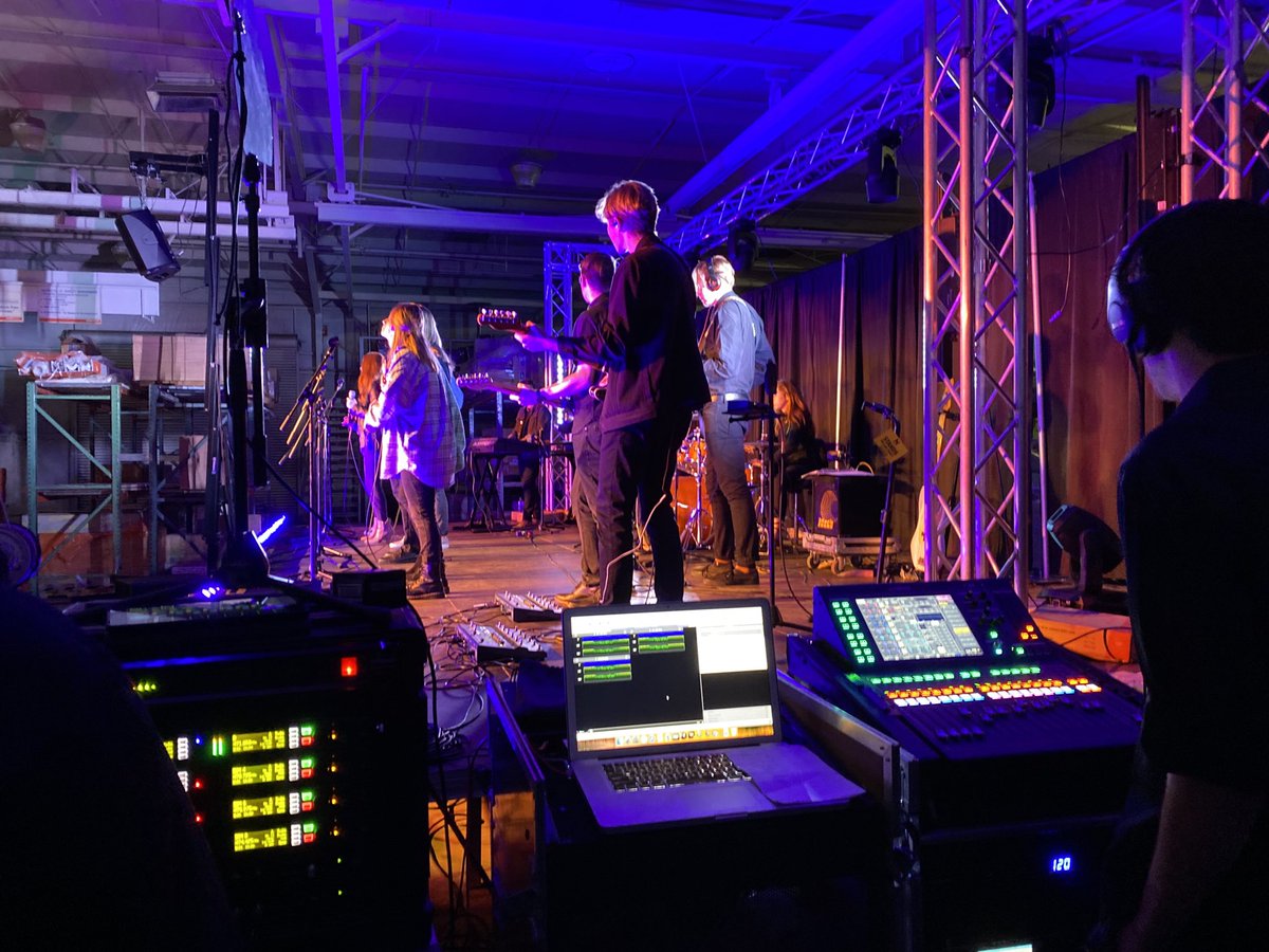 mmcconl's tweet photo. First concert for the ⁦@CBUMusic⁩ Pop Ensembles. We took over the ⁦⁦CBU⁩ Logistics Center with a ton of gear from ⁦@YamahaCommAudio⁩ ⁦@dbaudiotechnik⁩ ⁦@shure⁩ ⁦@DPAmicrophones⁩ ⁦@WengerCorp⁩ ⁦@ETCInc⁩ ⁦@ElationPro⁩ https://t.co/02kjrR5jqC
