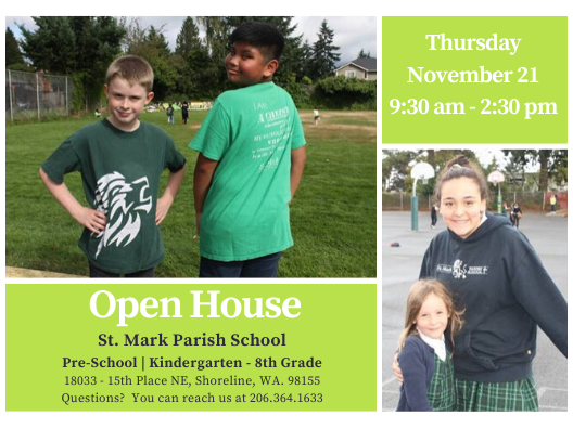 stmarkschoolwa's tweet photo. Not Catholic? No worries.  You can still consider St. Mark for your child's education.  Our student Catholic/Non Catholic ratio is 80/20.   Attend our Open House to witness how our collaborative learning approach fosters lifelong learners. #becourageous19 https://t.co/l0DNmQrCPH