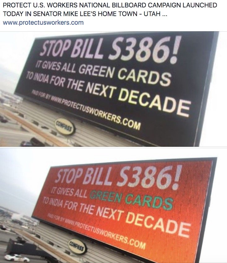 SAITJ on Twitter "Chicago No386 billboard states UNFAIR GREEN CARD